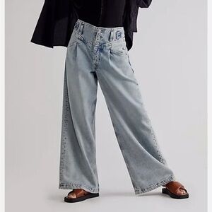 Free People We The Free Super Sweeper Wide-Leg Jeans